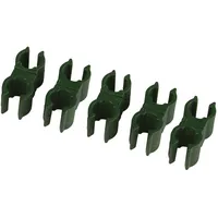 WINDHAGER Stabverbinder-Clip 360°, Multifunktionsclip, Pflanzstabbefestigung, Stabverbindung für Pflanzen, Clip für Pflanzen Sicherung, 16mm, 5 Stück, grün