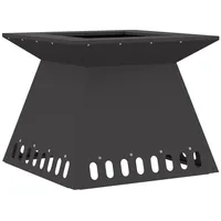 vidaXL Feuerstelle Schwarz 48x48x40 cm Stahl