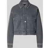 someday. Boxy Fit Jeansjacke mit aufgesetzten Taschen Modell 'Niandra', Hellgrau, 38