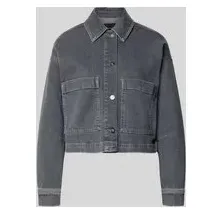 someday. Boxy Fit Jeansjacke mit aufgesetzten Taschen Modell 'Niandra', Hellgrau, 38