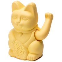 DONKEY Products - Lucky Cat Yellow - gelbe Winkekatze | Japanische Deko-Katze in stylischem matt-Farbton 15cm groß