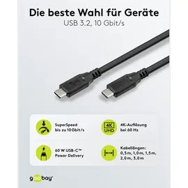 goobay USB-C 2 m Schwarz