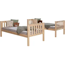 TICAA Etagenbett Sammy 90 x 200 cm Kiefer massiv natur