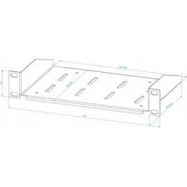Stalflex Server Fachboden 10 Zoll 1HE 150mm - Serverschrank Hergestellt