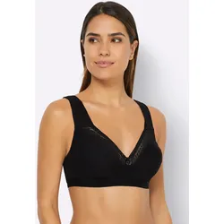 Soft-BH SPEIDEL, Damen, Gr. 85, Cup C, schwarz, 95% Baumwolle, 5% Polyamid, BHs BH BH-Set Bügelloser-BH Soft-BH