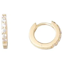 fejn Ohrringe Sparkle Huggie nachhaltiger Echtschmuck Gold Damen 