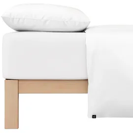 schlafgut Spannbettlaken Baumwolle-Jersey-Elasthan 120 x 200 - 130 x 220 cm weiß 1 St.
