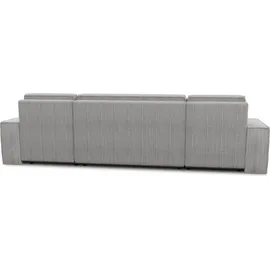 Sofnet Wohnlandschaft mit Schlaffunktion Totti - U-Form Couch, Schlafsofa mit Bettkasten, Couchgranitur mit Bettfunktion, Big Sofa, Cord Stoff, Wohnzimmer... Rosa