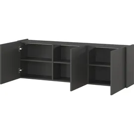 Germania Mehrzweckschrank 138 x 45 x 25 cm Graphit