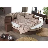 Rundes Bett Moderne Design Luxus Polster Rund Betten Textil Stoff Rundbetten neu
