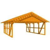 SKANHOLZ Skan Holz Carport Schwarzwald mit Dachlattung 684 x 772 cm Eiche