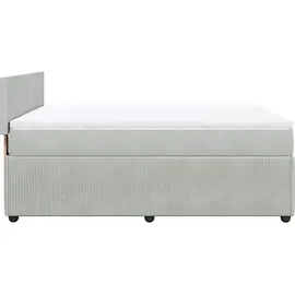 vidaXL Boxspringbett 140 x 200 cm Hellgrau