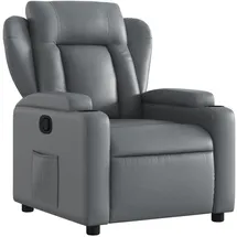 vidaXL Relaxsessel Grau Kunstleder 94,5 x 100 x 0 cm Grau mit Liegeposition