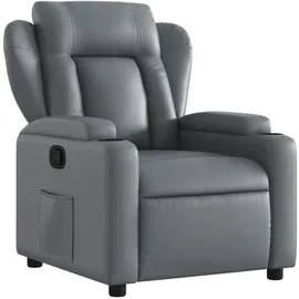 vidaXL Relaxsessel Grau Kunstleder 94,5 x 100 x 0 cm Grau mit Liegeposition