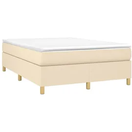 vidaXL Boxspringbett 140 x 200 cm Creme