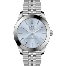 ICE-Watch Ice Steel 34 Edelstahlgehäuse Silber Silikonarmband Blau S