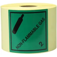 TransPak Gefahrgut-Etiketten, 100 x 100 mm, Non Flammable Gas,