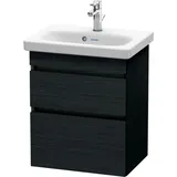 Duravit Waschtischunterschrank 2 Auszüge 50 x 61 x 36,8 cm Eiche Schwarz Matt