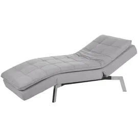 Beliani Relaxliege, Silber, Grau, Textil, 179x93x76 cm, Wohnzimmer, Sessel, Relaxliegen
