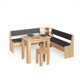 livinity® Eckbankgruppe, Tiberio Goldkraft Eiche 210 x 210 cm mit Tisch