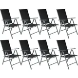 Tectake tectake® Gartenstuhl, klappbar, 7-fach verstellbare Rückenlehne, 67 x 56 x 105 cm