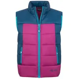 TROLLKIDS Hardanger Weste - Madeira Blue / Bright Berry / Dark Turquoise - 128 cm