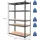 ECD Germany Lagerregal 5 Böden Metall 200x100x60 cm Anthrazit