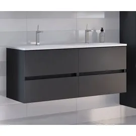 Möbel Boss Waschtisch Baabe 120 x 56 x 47 cm Grau/Graphit Matt