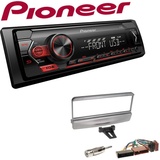 Pioneer 1-DIN Autoradio USB AUX Android Set für Mazda 121 III 1996-2003 silber