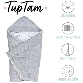 TupTam Baby Winter Einschlagdecke für Babyschale Wattiert Minky Baumwolle Universal, Farbe: Sternbild/Weiß/Grau, Größe: Einheitsgröße