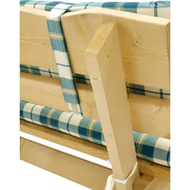DEGAMO Bankauflage 195 x 60 x 10 cm grün/beige kariert 2-tlg.