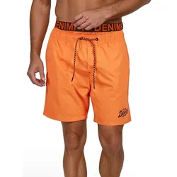 DENIMFY Badehose Herren Lang Badeshorts Doppelter Bund DFNeo Tunnelzug 5XL
