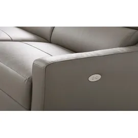 Uno Eckcouch Leder 2-Sitzer Beige