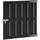 vidaXL Gartentor 100 x 100 cm WPC und Aluminium Schwarz