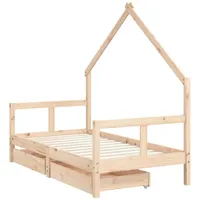 VidaXL Kinderbett mit Schubladen 80x160 cm Massivholz Kiefer