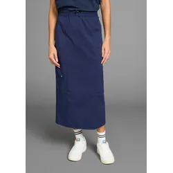 Cargorock KANGAROOS, Damen, Gr. 48 (XL), blau (marine), Web, Obermaterial: 50% Baumwolle, 46% Polyamid, 4% Elasthan, casual, bequem lang, Röcke, mit elastischem Bund und Schlitz hinten