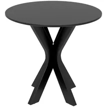 Homcom Esstisch, Runder Küchentisch, Moderner Esszimmertisch mit Spider-Stahlgestell, Bartisch für 2 Personen, 78 x 78 cm, Schwarz