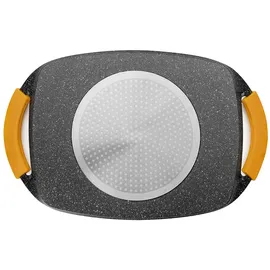 Ibili Grillpfanne Basic Stone 36 x 22,5 cm Stahl orange/schwarz