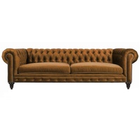 JVmoebel Chesterfield-Sofa Luxuriöses Braunes Chesterfield Sofa Polster Couch Neu, Made in Europe braun