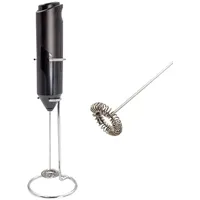 Intirilife Elektrischer Milchaufschäumer mit Halterung Milchschaumerzeuger in Schwarz | Gr.: onesize