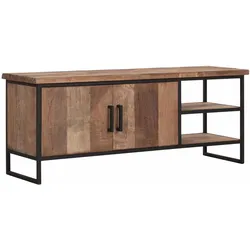 TV Board Beam mit Türen, 140 cm Natur