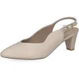 CAPRICE Damen Pumps aus Leder, Beige (Cream Perlato), 39