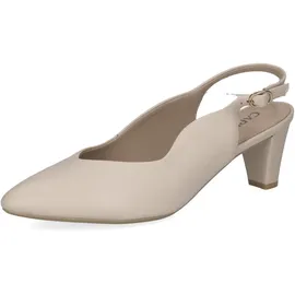 CAPRICE Damen Pumps aus Leder, Beige (Cream Perlato), 39