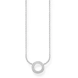 Halskette Kreis mit Steinchen - 925 Sterlingsilber