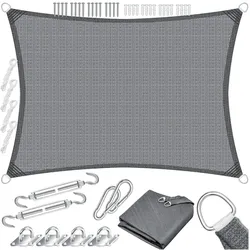 KESSER® Sonnensegel Sonnenschutz Windschutz   HDPE Gewebe   wasserabweisend & windabweisend   5-Fach quer vernäht robust & stabil Schattenspender Garten Balkon Terrasse