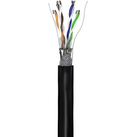 goobay 57296 CAT 5e Outdoor Netzwerkkabel, SF/UTP, Schwarz