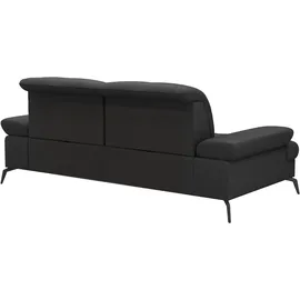 sit&more 2,5-Sitzer SIT & MORE "Amica, inkl. Sitztiefenverstellung und Armteilverstellung", weiß (reinweiß), B:202cm H:90cm T:122cm, Sofas, wahlweise mit Kopfteilverstellung und Bettfunktion