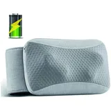 Naipo Naipo-Shiatsu-Massagegerät Schnurloses Rücken-Nacken-Massagekissen mit Wärmefunktion, Tiefengewebsknetmassage für unteren und oberen Rücken, Schultern, Wade, tragbares, wiederaufladbares Massagegerät für den Heim- und Bürogebrauch