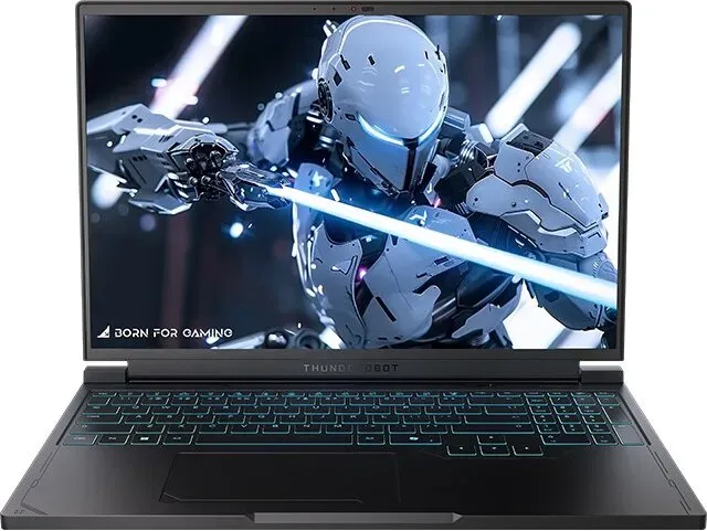 Thunderobot Radiant S16 Gaming-Laptop, 16 Zoll QHD+ 240 Hz 2K-Display, AMD Ryzen 7 7745HX, 16 GB DDR5-RAM, 1 TB SSD, NVIDIA GeForce RTX 5060, RGB-Hintergrundbeleuchtungstastatur, WLAN 6, Schwarz