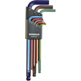 Bondhus ColourGuard BLX9MCG 9-teiliges Kugelkopfset mit schneller Identifikation durch Farbcodes